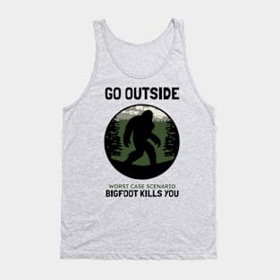 Vintage Bigfoot Camping with Monster Tank Top